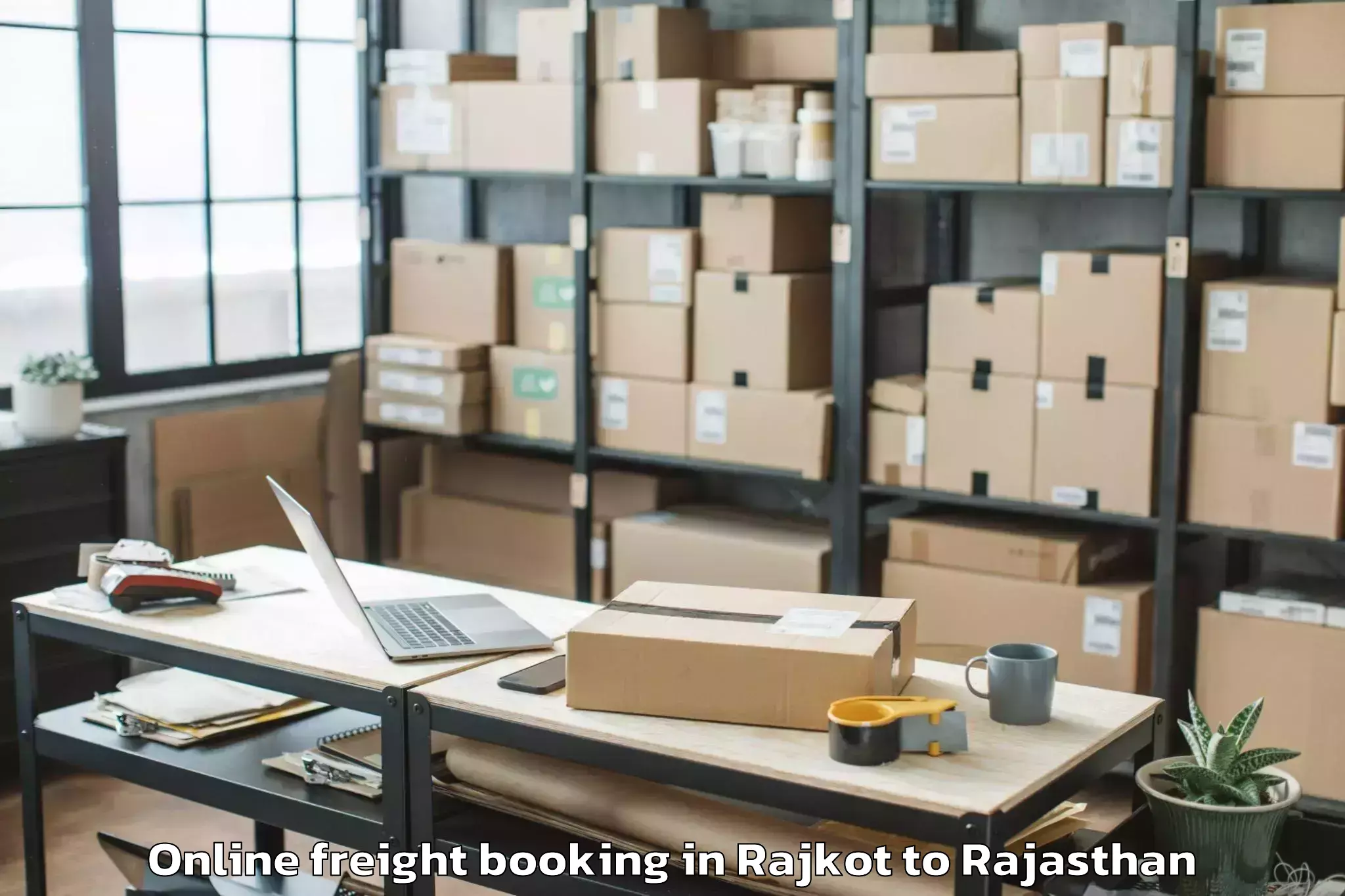 Book Rajkot to Bagru Online Freight Booking Online